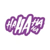 Ha ha ha ha Sticker 17x17 Cm Mor