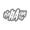 Ha ha ha ha Sticker 17x17 Cm Gri