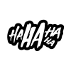 Ha ha ha ha Sticker 17x17 Cm Siyah