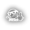 Dirty Diesel Sitcker 17x17 Cm Beyaz