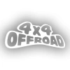 4x4 Off Road Sticker 17x17 Cm Beyaz