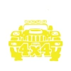 4x4 Off Road Jeep  Sticker 17x17 Cm Sarı