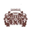 4x4 Off Road Jeep  Sticker 17x17 Cm Kahverengi