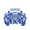 4x4 Off Road Jeep  Sticker 17x17 Cm Mavi