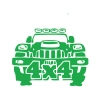 4x4 Off Road Jeep  Sticker 17x17 Cm Yeşil