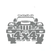 4x4 Off Road Jeep  Sticker 17x17 Cm Gri