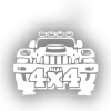 4x4 Off Road Jeep  Sticker 17x17 Cm Beyaz