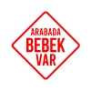 arabada Bebek Var Sticker 17x17 Cm Kırmızı