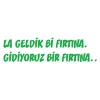 Geldik bi fırtına gidiyoruz bir fırtına sticker 17x17 Cm Yeşil