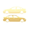 Basık Opel Vectra Sticker 17x17 Cm Gold