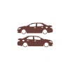 Basık Corolla Sticker 17x17 Cm Kahverengi
