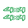 4x4 Sticker 2 Adet  17x17 Cm Yeşil