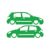 Basık Hyundai Getz Basık Sticker 17x17 Cm Yeşil