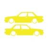 Basık Bmw E30 Sticker 17x17 Cm Sarı