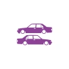 Basık Tofaş Şahin Doğan Sticker 17x17 Cm Mor