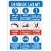 Havuz Uyarı İsaretleri Sticker 20X28 Cm