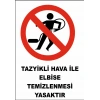 Tayzikli Hava İle Elbise Temizlemek Yasaktır Sticker 20X28 Cm