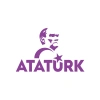 Atatürk Türk Bayrağı Sticker 17x17 Cm Mor