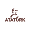 Atatürk Türk Bayrağı Sticker 17x17 Cm Kahverengi