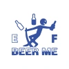 Beer Me Sticker 17x17 Cm Mavi