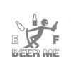 Beer Me Sticker 17x17 Cm Gri