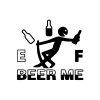 Beer Me Sticker 17x17 Cm Siyah
