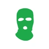 Kar Maskesi Sticker 17x17 Cm Yeşil