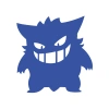 Pokemon Gengar Araba Stickeri 17x17 Cm Mavi