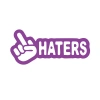 Haters Araba Sticker 17x17 Cm Mor
