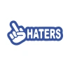 Haters Araba Sticker 17x17 Cm Mavi