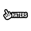 Haters Araba Sticker 17x17 Cm Siyah