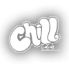 Chill Araba Stickeri 17x17 Cm Beyaz