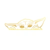 Baby Yoda Araba Stickeri 17x17 Cm Gold