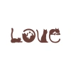 Kediler Love Araba Sticker 17x17 Cm Kahverengi