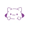 Kedi Araba Stickeri 17x17 Cm Mor