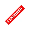 Censored Araba Sticker 17x17 Cm Kırmızı