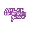 Anlat Sen Seversin Yalanı Araba Sticker 17x17 Cm Mor