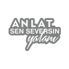 Anlat Sen Seversin Yalanı Araba Sticker 17x17 Cm Gri