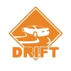 Drift Araba Sticker 17x17 Cm Turuncu