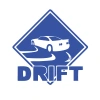 Drift Araba Sticker 17x17 Cm Mavi