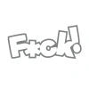 F*ck Araba Sticker  17x17 Cm Gri
