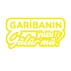 Garibanın Yüzü Gülür mü? Araba Sticker 17x17 Cm Sarı