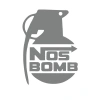 Nos Bomb Araba Sticker 17x17 Cm Gri