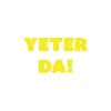 Yeter Da Araba Sticker 17x17 Cm Sarı