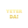 Yeter Da Araba Sticker 17x17 Cm Gold