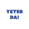Yeter Da Araba Sticker 17x17 Cm Mavi