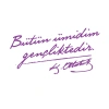 Bütün Ümidim Gençliktedir Araba Sticker 17x17 Cm Mor