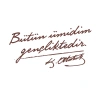 Bütün Ümidim Gençliktedir Araba Sticker 17x17 Cm Kahverengi