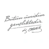 Bütün Ümidim Gençliktedir Araba Sticker 17x17 Cm Gri