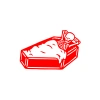 Tabutta Uyuyan İskelet Araba Stickeri 17x17 Cm Kırmızı